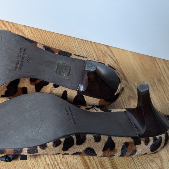 Pedro Miralles leopard heels euro 39 / size 8.5 - Picture 6 of 9